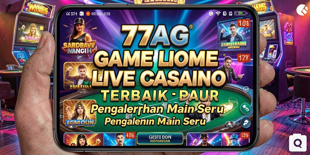Tampilan gameplay Live Casino yang mendebarkan dan interaktif di 77AG.