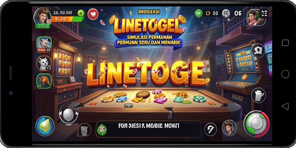 Gameplay LINETOGEL yang menampilkan aktivitas seru dan interaksi karakter.