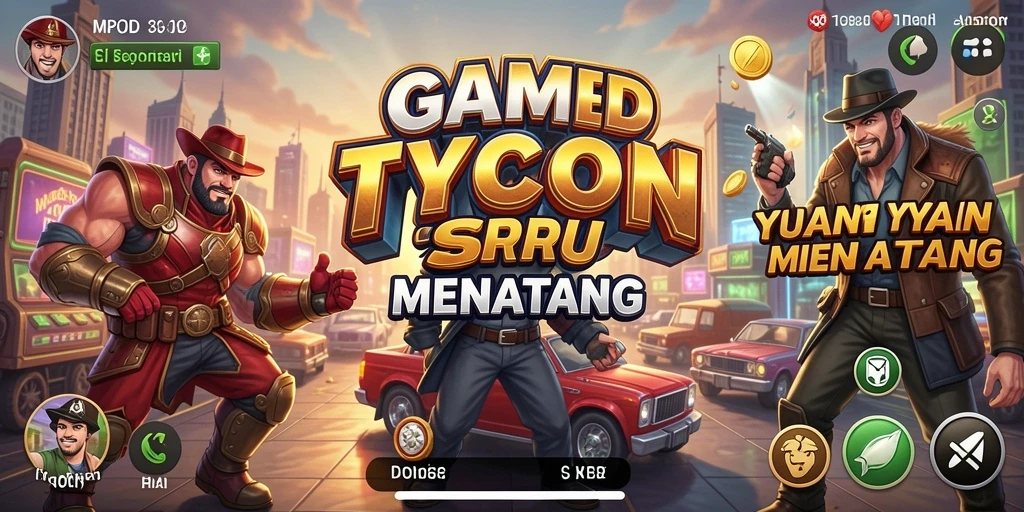 Screenshot MPOID menampilkan gameplay seru dalam mengelola bisnis Tycoon.